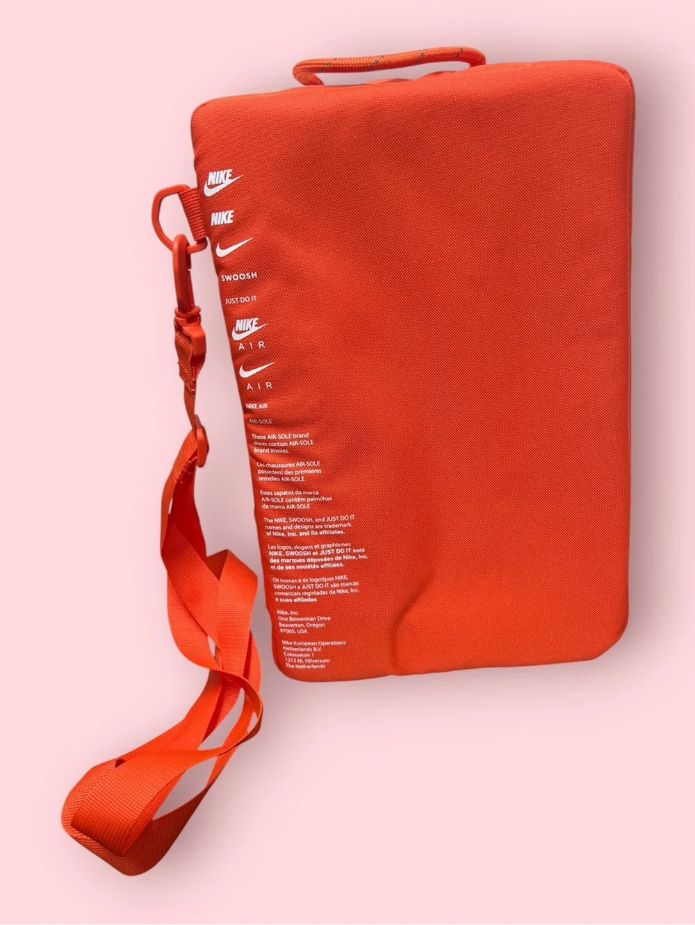 Nike 12L Crossbody Shoebox Bag (Orange / White)